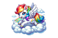Cute Unicorn Clipart - PNG File Product Image 1