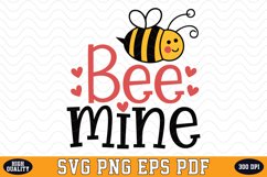 Bee Mine Valentine&#039;s Day SVG | SVG Cut files Product Image 1