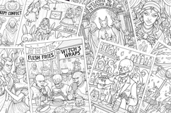 Gothic Halloween Carnival Coloring pages, Creepy Cute PDF Product Image 6