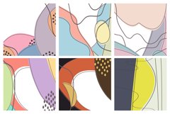 Minimal geometric abstract background Creative doodle patter Product Image 1