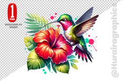 Cute Humming Bird Clipart - PNG File Product Image 2