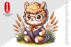 Cute Alpaca Clipart - PNG File Product Image 1