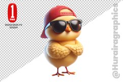 Cute Hen Clipart - PNG File Product Image 1