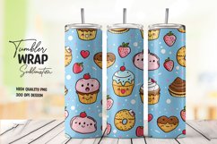 Cookies pattern tumbler wrap sublimation Product Image 1