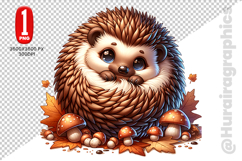 Hedgehog Clipart - PNG File Product Image 1
