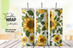 Sunflower pattern tumbler wrap sublimation png Product Image 1