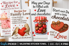 Valentine Kitchen Towel PNG Bundle, Valentine PNG Bundle Product Image 5
