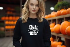 Gildan 18000 Black Mockup, Halloween Gildan 18000 Mockup Product Image 1