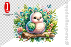 Cute Peacock Clipart - PNG File Product Image 2