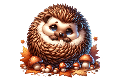 Hedgehog Clipart - PNG File Product Image 2