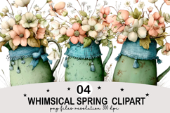 Whimsical Spring Clipart png Whimsical Spring Watercolor png Product Image 1