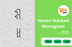 Novox Stacked Monogram Product Image 1