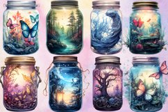 Watercolor Magical Jar Sublimation Clipart, Watercolor Magic Product Image 2