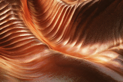 A luxurious copper fabric with smooth wavy patterns Product Image 1
