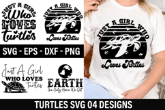 Turtles SVG Design - Just A Girl Who Loves Turtles Product Image 1
