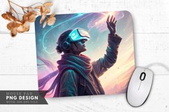 Futuristic VR Interaction Mouse Pad PNG Design Product Image 1