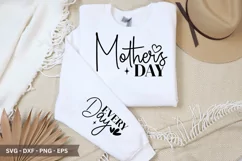 Mothers Day SVG - Mother's Day Sleeve T shirt Design Product Image 1