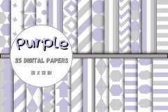 Purple, Gray and White Digital Papers Product Image 1