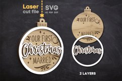 First Christmas Ornament SVG laser cut file for Glowforge Product Image 2