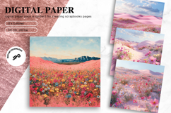 Flower Pattern Background Wallpaper Digital Paper Product Image 1