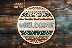 Welcome SVG laser cut file for Glowforge Product Image 1