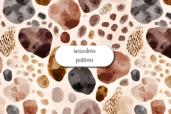 Abstract Animal Seamless Watercolor Pattern Neutral Art Product Image 1