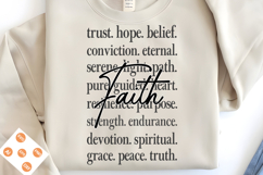 Faith Words SVG, Religious SVG, Christian SVG Design Product Image 1