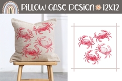 Cartoon Crab Pillow Sublimation, Sea Pillow Template Product Image 1