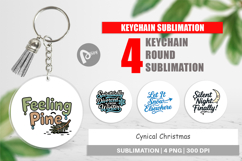 Cynical Christmas Phrases Keychain Product Image 1