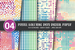Pastel Halftone Dots Digital Paper Product Image 1