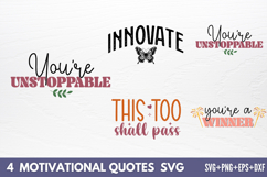 Motivational Quotes Designs SVG Product Image 1