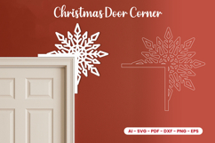 Christmas Door Corner Laser Cut SVG Product Image 1