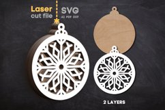 Christmas Ornament SVG laser cut file for Glowforge Product Image 2