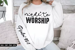 Made To Worship Sleeve - Sleeve SVG Design, T-Shirt Design Product Image 2