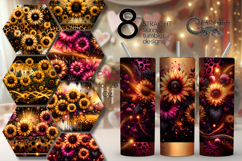 Magic sunflowers | straight skinny tumbler sublimation Product Image 1