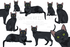 Pantherette cat clipart Product Image 1