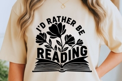 I’d Rather Be Reading Svg, Book Lover Svg, Book Club Svg. Product Image 2