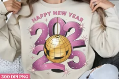 Happy new year 2025 PNG, Happy New Year Sublimation Product Image 1
