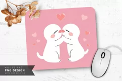 XOXO Hugs and Kisses Mouse Pad PNG Design Product Image 1