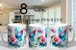 Fairy Butterfly | 8 fantasy mug Sublimation designs Product Image 1