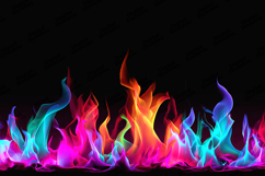 Colorful Neon Flames Background Vibrant Fire Effect JPG Product Image 1
