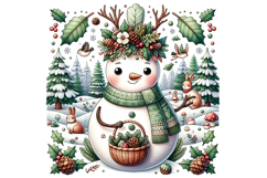 Snow Men Clipart- PNG File Product Image 2