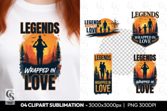 Legends Wrapped In Love Sublimation Clipart PNG Product Image 1