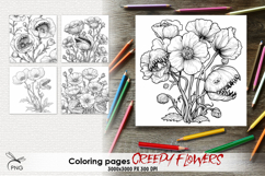 Creepy flowers|Coloring page Product Image 1