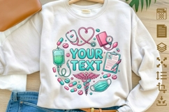 Personalized Nurse Sublimation Design, Your Text Medical Product Image 1