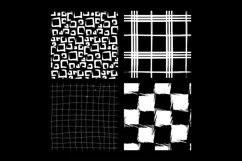 Black and White Grunge Checks 4 Seamless Patterns Product Image 1