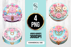 Floral Decorative Jewelry Box Clipart Sublimation PNG Product Image 1