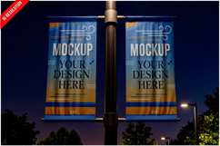 Flag Street Banner Night Product Image 1