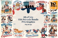 4th of July Patriotic PNG Bundle 16 Product Image 1
