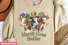Mardi Gras Heifer PNG, Mardi Gras Sublimation PNG Product Image 2